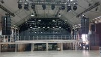 Aufbau Tonhalle Metal-Live-Konzert mit L-Acoustics-K3-Tonanlage im April 2024